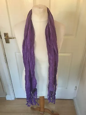 Lovely H&M Bright Purple Wrap Scarf Shawl Head Scarf • £6