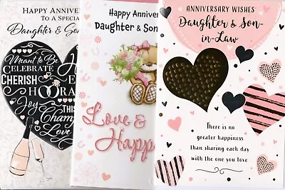 Daughter And Son In Law Wedding Anniversary Card Designs 20cmx14cm • £1.79