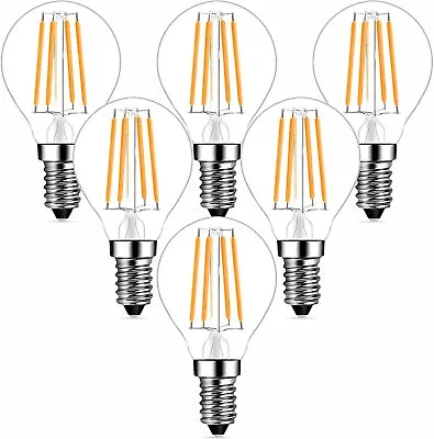 4W G45 E14 LED Screw Golf Filament Bulb Dimmable 40W Warm White Pack Of 6 • £11.79