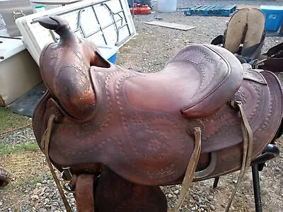 Vintage Tex Tan- Western Leather Dude/Trail Saddlehorse Gear Saddle And Tack • $325