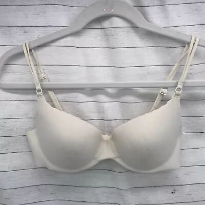 Victorias Secret Bra Womens Sz 34B Lined Angels Secret Embrace White Underwire • $19.97