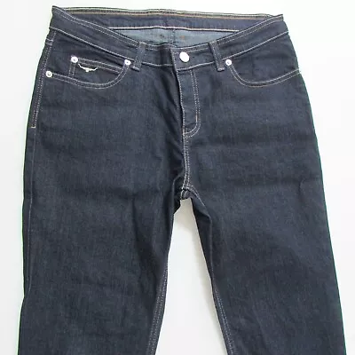 RM Williams Jeans Womens Size 12 L30 Blue Slim Denim Mid Rise Australia Dark • $39.95