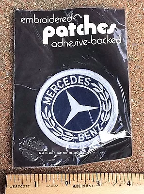 NIP Mercedes Benz Logo Round Adhesive Backed Souvenir Patch • $10.49