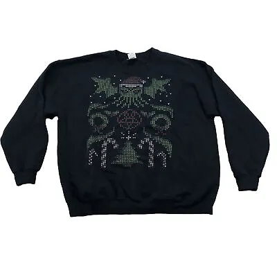 Men's Space Invaders Sweatshirt Christmas Ugly Holiday Party Sweater XL • $22.12