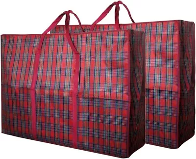 2 Pcs Extra Large Laundry Bag Strong Durable Storage Bags With Zips And Handles • £12.99