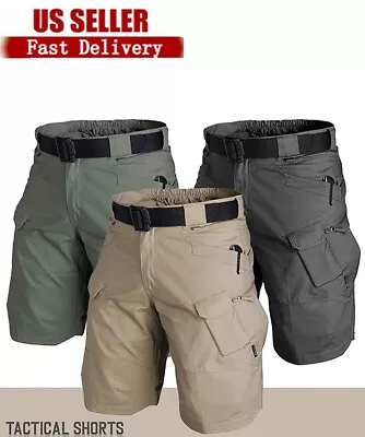 Men's Tactical Shorts Casual Cargo Combat Work Army Half Pants Fishing Hiking • $19.99