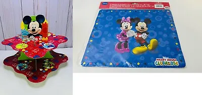 Disneys Mickey Mouse & Friends Clubhouse Cupcake Birthday Stand + 7 Placemats • $13.99