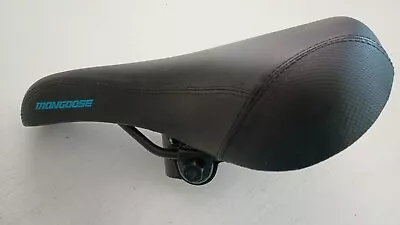 Mongoose Black With Blue Logo Bike Seat Saddle Bicycle • $19.99