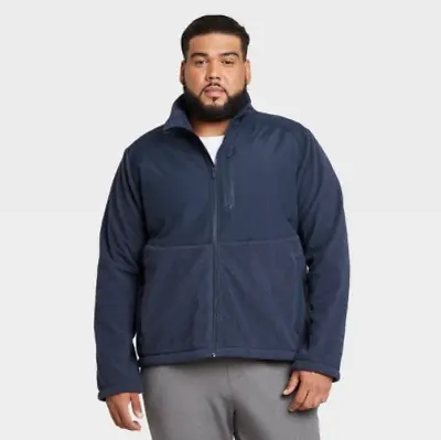 Mens Sherpa Fleece Jacket - All In Motion Navy Size - Small - NWT • $19.99