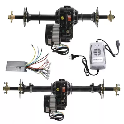 ATV Quad Cart Rear Differential Axle Kits 48V 500W 1000W Brushless Motor Charger • $36.19