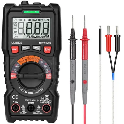 Digital Multimeter Auto Ranging Multi Tester Voltmeter Ammeter Ohmmeter Meter • £20.69