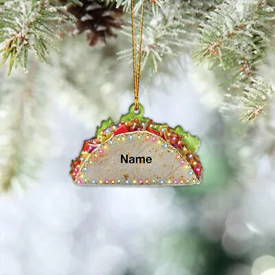 Taco Christmas Ornament Mexican Food Ornament Decor Mexican Cuisine Lovers Gift • $19.99