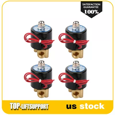 4PCS Air Ride Suspension Valve Solenoid 1/4 NPT 150PSI Brass Electric Solenoid • $39.73