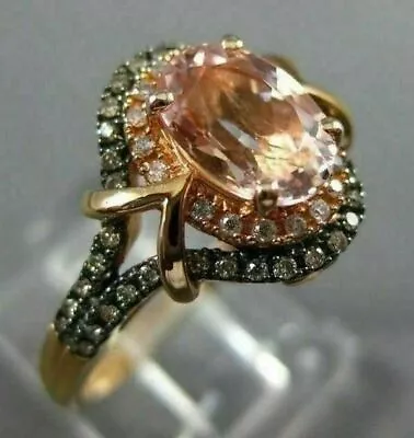 Wide 1.34ct Multi Color Diamond & Aaa Multi Gem 14k Rose Gold 3d Engagement Ring • $1227.18