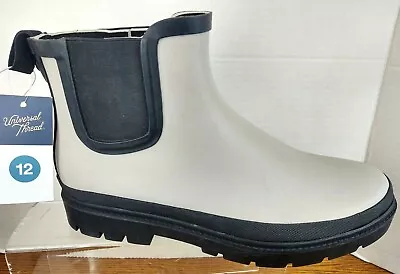 Universal Threads Grey Kaden Varies Szs  Rubber Double Core Ankle Rain Boots NWT • $14.70