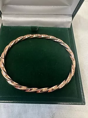 9ct Rose Gold Twist Bangle 8.2 Grams • £350