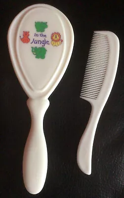 Vintage 80s In The Jungle White Baby Brush & Comb Pre-owned • £3.50