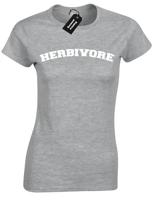 Herbivore Ladies T Shirt Tee Vegan Vegetarian Cool Printed Design Slogan Print • £7.99