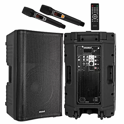 12 In Speaker Bocina PA DJ System Hi-Bass Karaoke 2 Mic Party BOOM Box KTV 1500W • $219.99