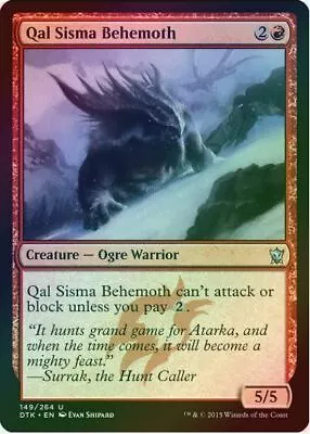 1 X Qal Sisma Behemoth - Foil - Dragons Of Tarkir - LP - Magic The Gathering-MTG • $1.73