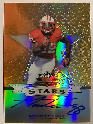 2013 Leaf Valiant Draft Stars Orange Montee Ball 5/25 Rookie Auto Autograph • $14.99