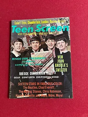 1964 Beatles  Teen Screen  Magazine (No Label) Scarce / Vintage • $118.29