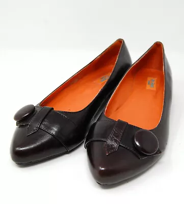 MIZ MOOZ Flat Slip On Brown Leather Pointed Toe Flat Size 7.5 • $24.99