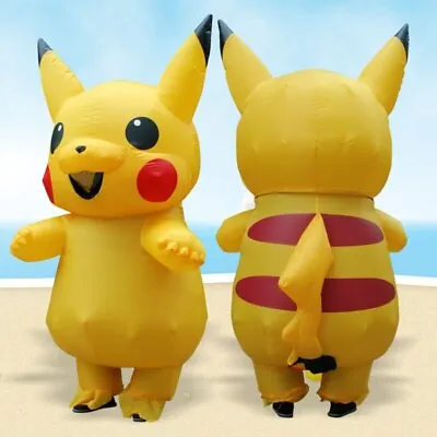 £39.99 • Buy Adults Inflatable Pikachu Costume Funny Cosplay Mascot Pokémon