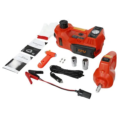 Electric Hydraulic Car Floor Jack 5 Ton 12V + Impact Wrench &Tire Inflator Pump • $97.99