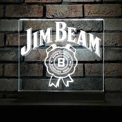 Jim Beam LED SignEdgelitBarMancaveLedRemote ControlLightGift • $295