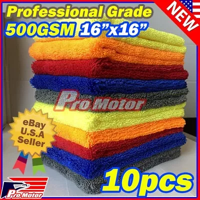 Microfiber Cleaning Cloth Towel Rag No Edge Car Wash Drying Polishing Detailing • $24