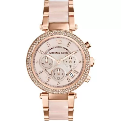 Michael Kors Parker Watch MK5896 Ladies Stainless Rose Gold Chronograph Watch • £99.99