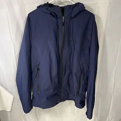 Marc Anthony Jacket Men’s Large Blue Luxury Golf Full Zip Nylon Windbreaker Coat • $40.74