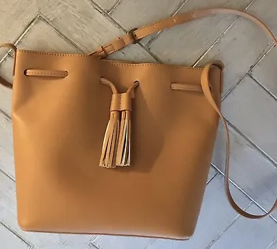 NWOT - J CREW - Vegan Leather - Tassels - Pull Through - Tan - Crossbody - Purse • $19.50