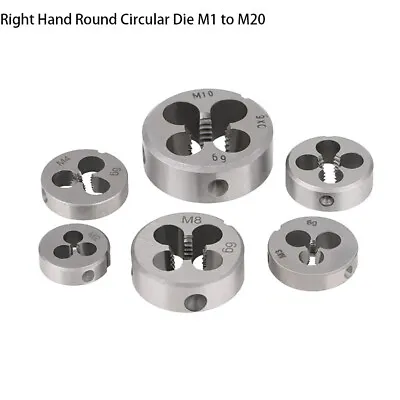 £5.88 • Buy Metric Thread Dies Alloy Steel Taps Right Hand Round Circular Die M1 M1.2 To M20