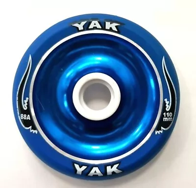 YAK Scat Scooter Wheel -  Alloy Metal Core - 110mm - 88A -  Anodised BLUE • $16.16