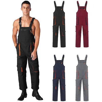 Men Jumpsuit Adjustable Straps Pockets Overalls Wear Dungarees Workshop Workwear • $46.93