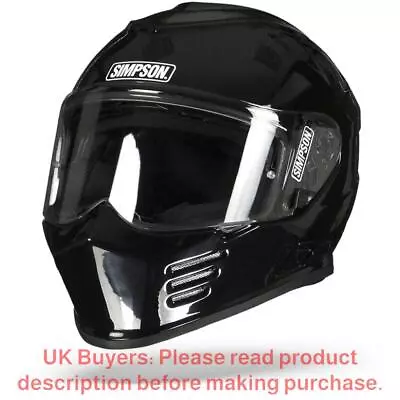 Simpson Venom Solid Black Metal ECE22.05 Full Face Helmet - New! Free Shipping! • $268.59
