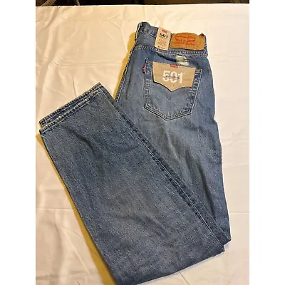 Levi's Men's 501 Original Fit Straight Fit Jean 33x34 Blue NWT • $40