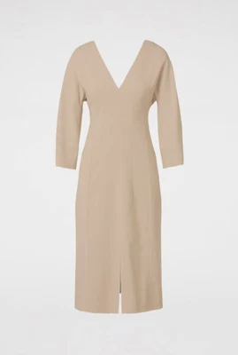 $150 • Buy Scanlan Theodore Tailored Cocoon Sleeve L Dress Cappuccino Size 6