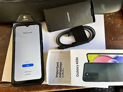 Samsung Galaxy A03s SM-A037U - 32GB - Black (Verizon) W/ Otter Box And Charging • $45