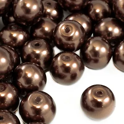 £2.48 • Buy GLASS DRAWBENCH / PEARL BEADS Round Marble Pattern EVERY COLOUR 4mm 6mm 8mm 10mm