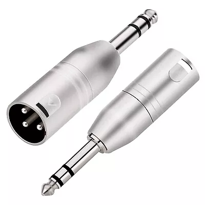 XLR To Jack TRS Adapter Balanced Female XLR To Quarter Inch 6.35mm Male Adapter • £6.49