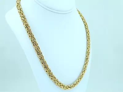 Veronese Designer 14k Yellow Gold Sterling Silver Byzantine Link NECKLACE 20  • $116