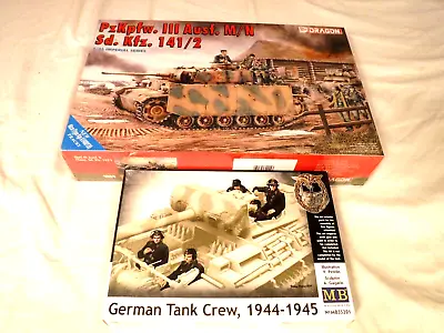 1/35 Dragon German Panzer III Ausf M/N Sd Kfz 141/2 W/5 Master Box Tank Crew • $43.95