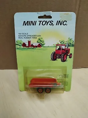 Mini Toys Inc. 1/64 Manure Spreader #7302 Orange & Green NIP • $16.99