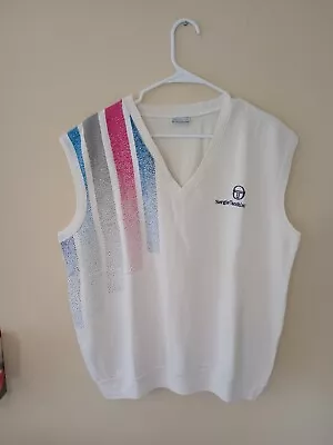 Sergio Tacchini Rare Vintage Sweater Vest | Mens Size L | Excellent Condition • $34.99