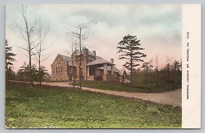 Mt Pocono PA Pennsylvania - Memorial Church - Monroe County - Postcard - 1908 • $7.50