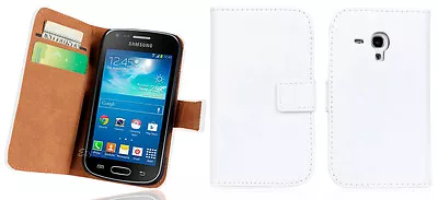 Colorful Genuine Real Leather Wallet Case For Samsung Galaxy Trend Plus • $6.95