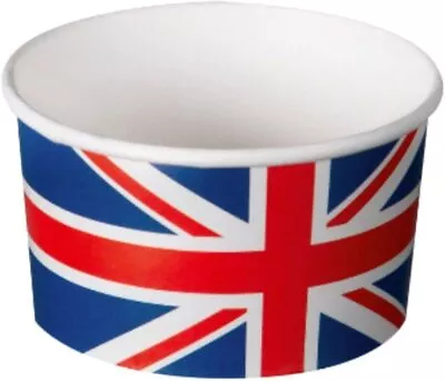 12 X Union Jack Bowls Paper Street Party Ice Cream/Dessert Tubs Sweety Pots • £4.50